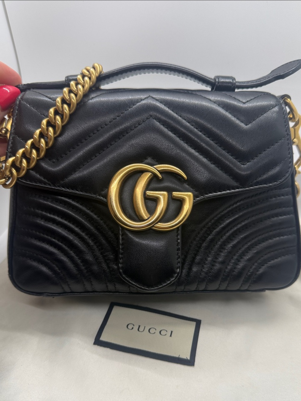 Gucci Black Marmont Shoulder Bag